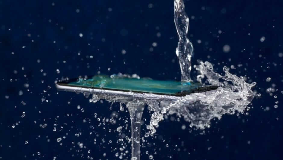 A photo of a waterproof phone