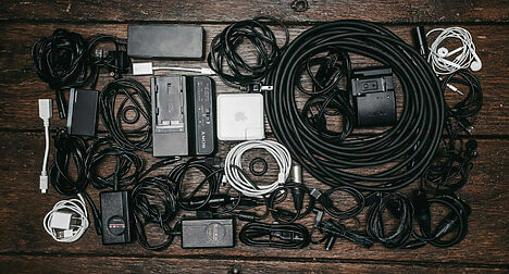 photo of collection of electrical cables and power packs