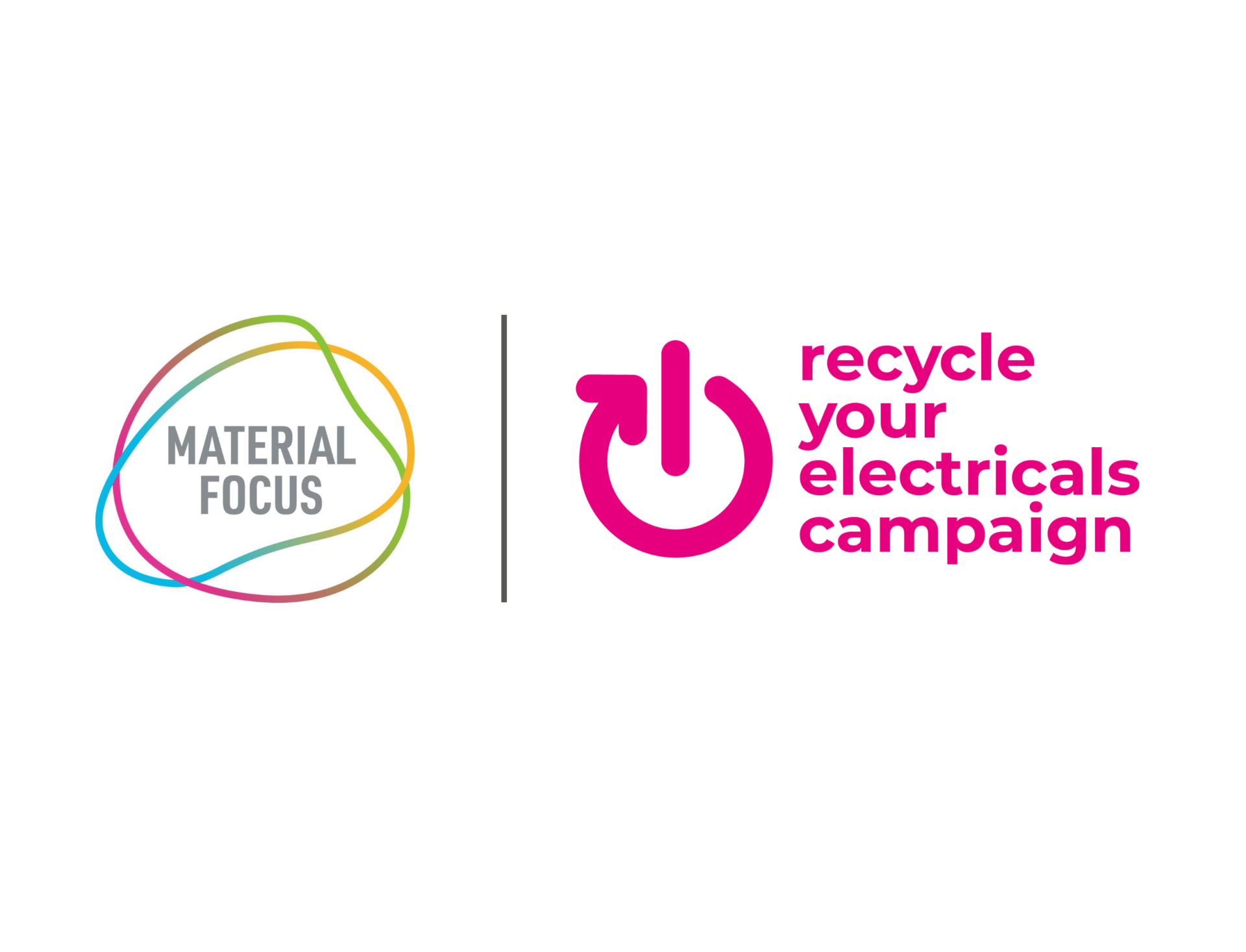 Recycle Your Electricals campaign logo, from Material Focus