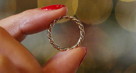 One of the Five Gold Rings made by Lylie's sustainable jewellers