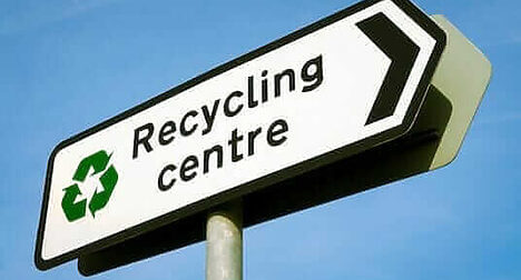 recycling centre sign