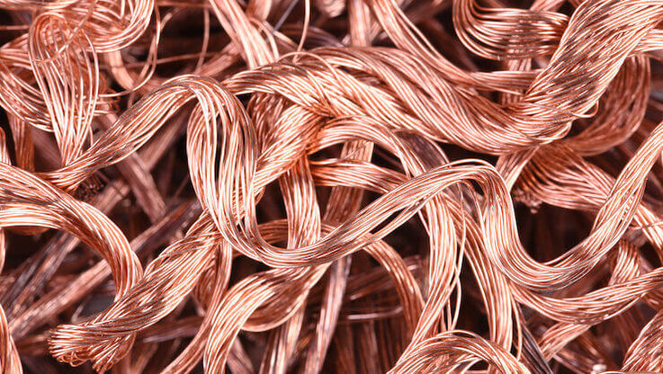 hundreds of tonnes of copper are contained in old cables in UK homes