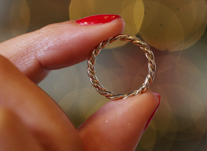 Ring made from gold salvaged from recycled electricals
