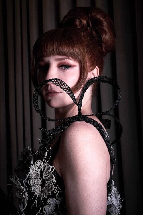 Nicola Roberts models dress made from recycled electrical wire