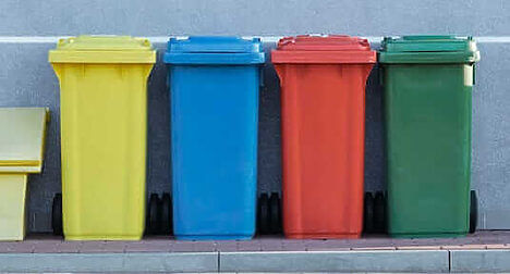 roadside recycling bins
