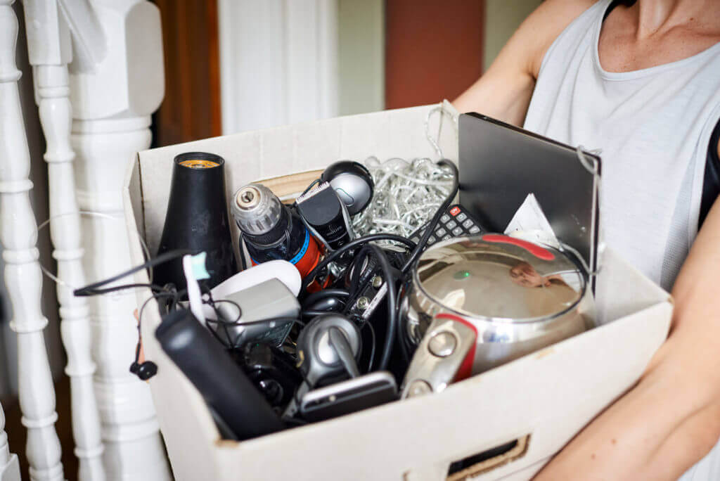 Box of electrical goods