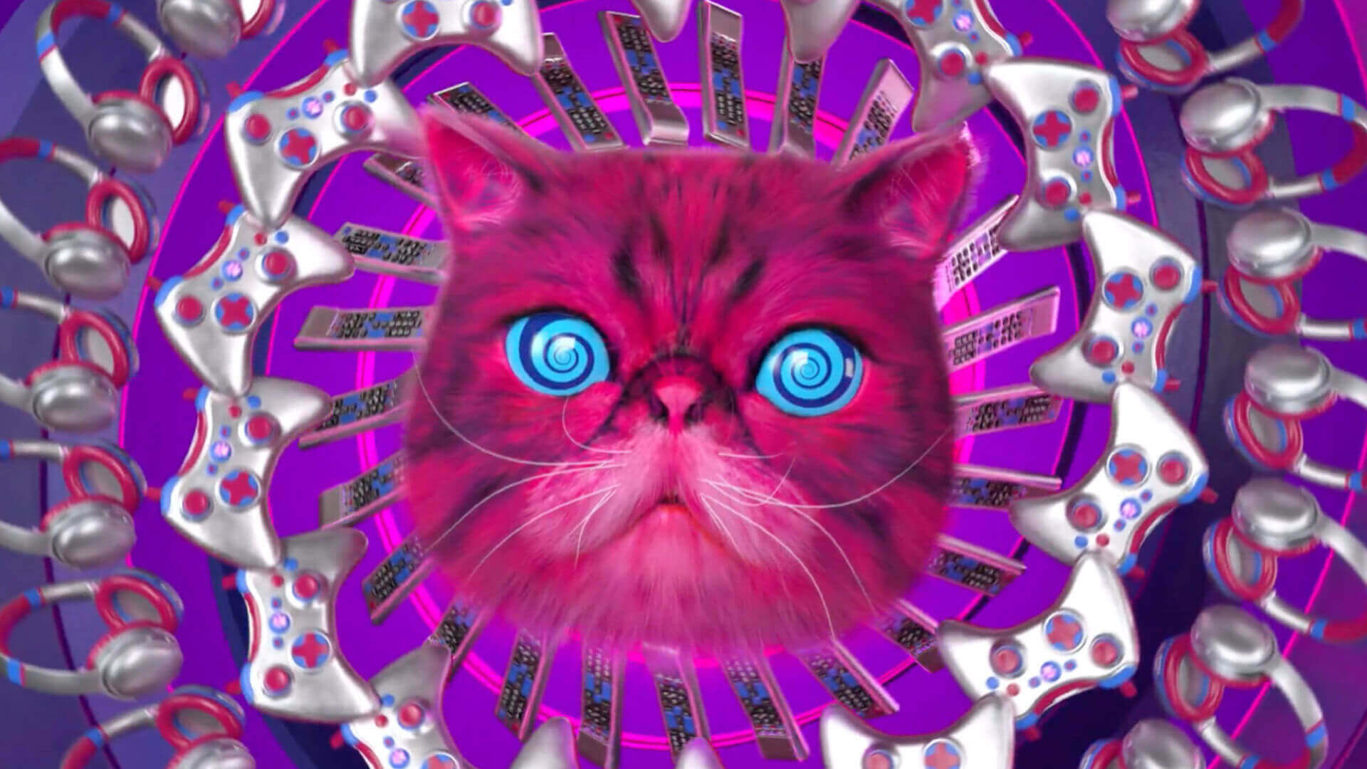 Hypnocat's pink head from the TV advert