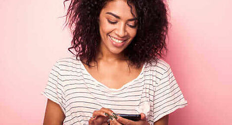 woman using smart phone