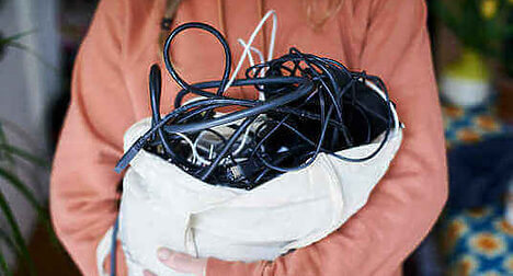 electricals bagged for recycling