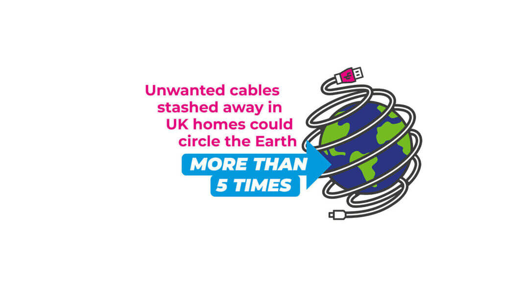 Graphic of the Earth circled with cables