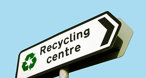 sign for a recycling centre